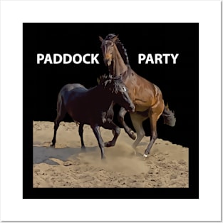 Paddock Party - Funny Horse Graphic Posters and Art